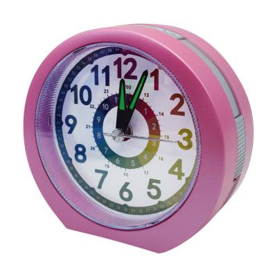 China LUMINOVA Kids Gift Teaching Children Read Time Melody Snooze Table Quartz Alarm Clock Analogue for sale