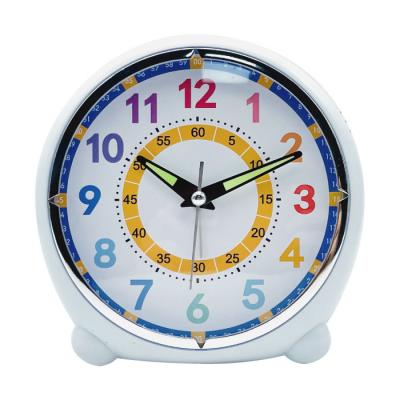 China Antique Style Home Decorative Children Teaching Large Numbers Analog Alarm Clock Light Elephant Bell Quartz Easy Read Table for sale