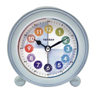 China LUMINOVA Round Customize Kids Learning LED Teaching Table Silent Alarm Child Analog Light Clock for sale