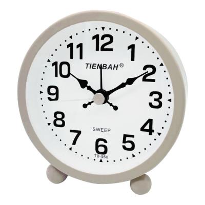 China Factory Antique Metal Small TIENBAH Style Normal Buzzer Wake Up Desk Position Bedside Quartz Analog Table Alarm Clock for sale