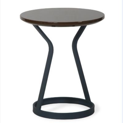 China Customized Modern Round Metal Tray Table Luxury Nordic Home Side Coffee Table Wood Table for sale