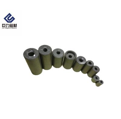 China High Performance Industrial Permanent Radial Magnet Cylinder Ferrite Custom Isotropic Sintered Hard Magnet With Hole for sale