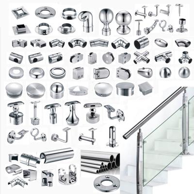 China modern antirust barandilla balustrades stainless steel pipe balcony railing design/stair railing/glass balustrade for sale