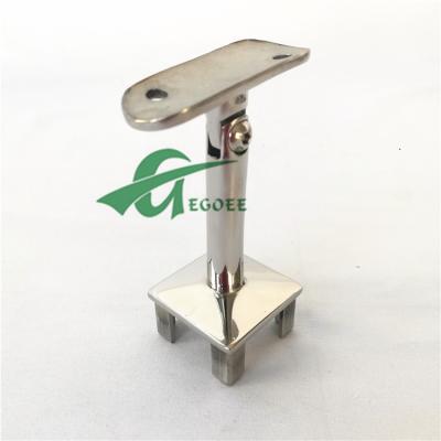 China Modern Condibe Stainless Steel Stair Railing Square Balustrade Bracket , Top Baluster Carrier And Support for sale