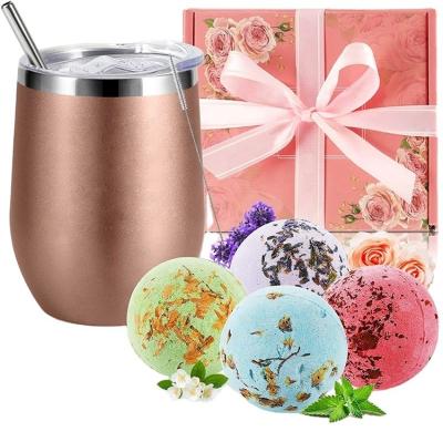 China Nourishing Bath Bombs Relaxing Gift Set Bath Fizzer SPA Bath Salt Ball Birthday Self Care Spa Gifts for sale