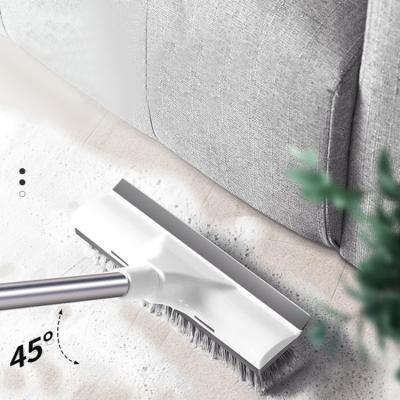 China C207 Stainless Steel Long Handle Floor Standing Brush Bathroom Cleaning Tools Tile Sanitary Floor Scrub Brush Bristle Cleaning Brush for sale