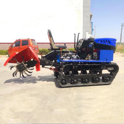 China Rotblauer Dieselmotor Traktor Farm Obstgarten Paddy Field Mini-Traktor zu verkaufen