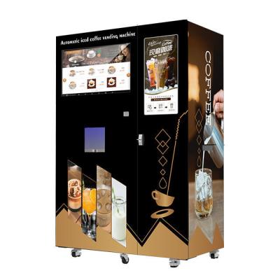 China Robot Arm Making Ice Coffee Cafe Vending Machine Robot Coffee Machine Fully Automatic Te koop