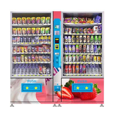 China Double Cabinet Large Capacity Gum And Snack combo vending machines Made In China Low Price for sale