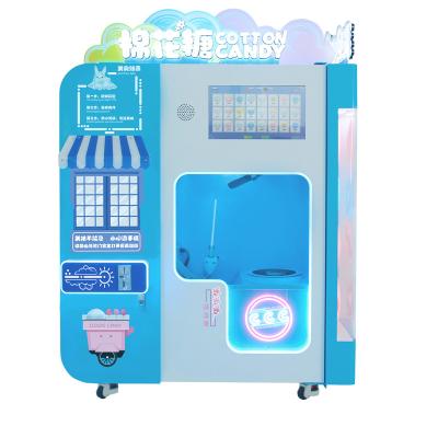 China Wholesale Touch Screen Combo Sweet Floss Marshmallow Machine Mall Cotton Candy Snack Vending Machine for sale