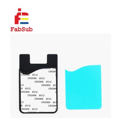 China NATIONAL Customs Phone Card Holder Sublimation Silicone Card Holder With Film Sheet for sale