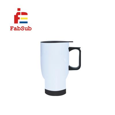 China Sublimation Premium Car Mug 450ml Stainless Steel White Car Mug Sublimation Blanks Travel Mug for sale