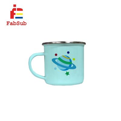 China Fabsub 11oz Custom Viable Stainless Steel Enamel Logo Colors Coffee Mugs Sublimation Mugs for sale