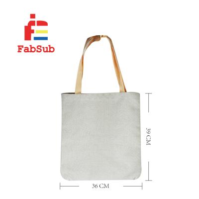 China Sports Handled Printed Canvas Empty School Satchel For Sublimation Printing Tote Bag Blank for sale