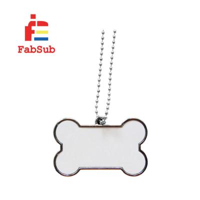 China High Quality Custom Viable Sublimation Metal Dog Tag Blank Two Side Printable for sale