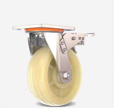 China Other Casters Wear Resistant Nylon Reinforced Pressure Bearing Casters With Brake for sale