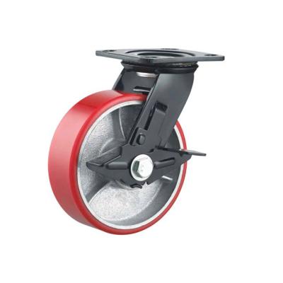 China Wholesale Pneumatic OEM ODM Red 2 Inch PU Material Medical Caster Wheels For Hospital Bed for sale