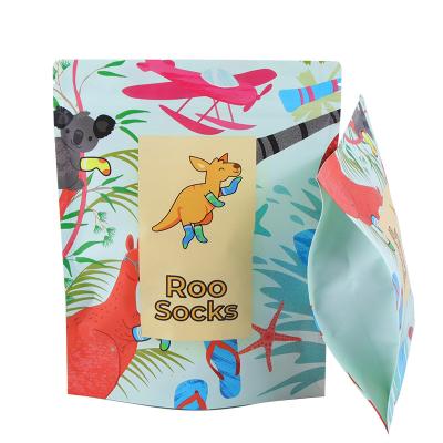 China BIODEGRADABLE Custom Your Logo Printing Socks Packing Eco Friendly Biodegradable PLA Paper Pouch Compostable Bag for sale