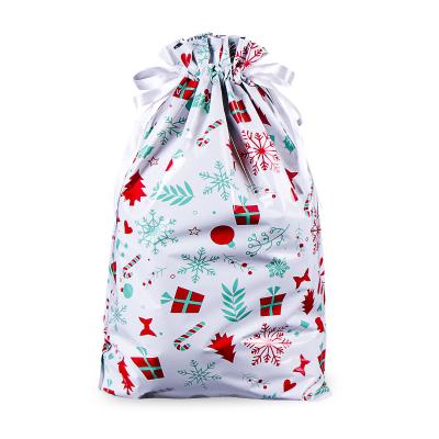 China Small Recyclable White PP Plastic Bags Factory Wholesale And Customized Size And Color Your Logo Christmas Gift Bag for sale