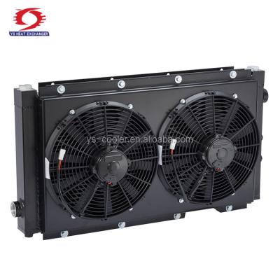 China Custom Aluminum Hydraulic Bar Fin Plate And Fan Oil Cooler for sale