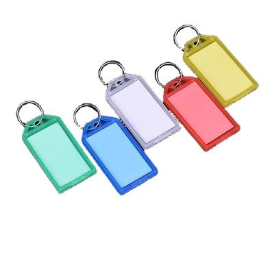 China Plastic Plastic Convenient Key Tag / Key Chain Tag Name With Split Ring for sale