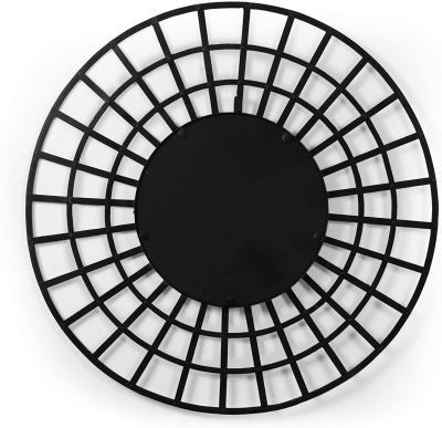 China Modern Minimalist Bedroom Round Durable And Exquisite Black Metal Wall Mirror for sale