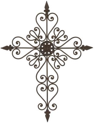 China Cross Shaped Europe With Love Pattern Bedroom Living Room Brown Wall Hanging for sale