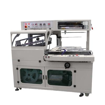 China food automatic L seal shrink wrap heat shrink packing machine with pof pe film to print assembly line for sale