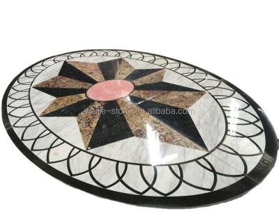 China Modern Manufacturer From China Hotel Lobby Waterjet Oval Shape Marble/Granite Tile Medallion Design for sale