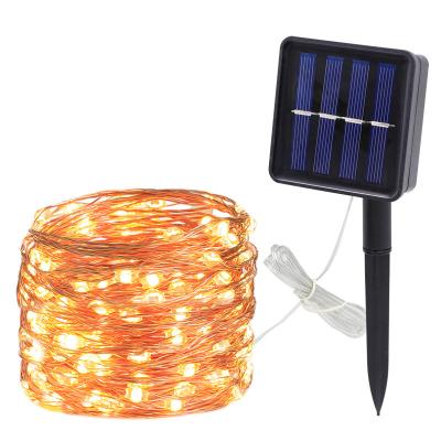 China 2V 150MA IP65 20M Solar Lamp String Light Outdoor Waterproof Xmas 200LED Decoration Copper Wire Solar String Light for sale