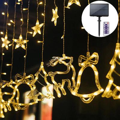 China Solar Led Curtain Light LED String Fairy Lights Christmas Decoration Solar Light for sale