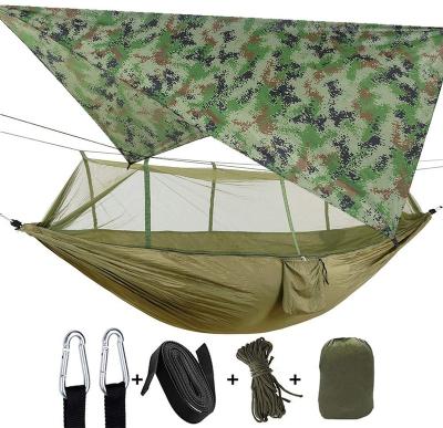 China Sun Proof Tent Tarp Woqi Camping 210T 70D Lightweight Outdoor Nylon Ammock With Portable Mosquito Net And Rain Fly Tarp for sale