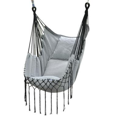 China Durable Soft Lightweight Cotton Rope Hammock Macrame Swing Hanging Swing Chair for sale