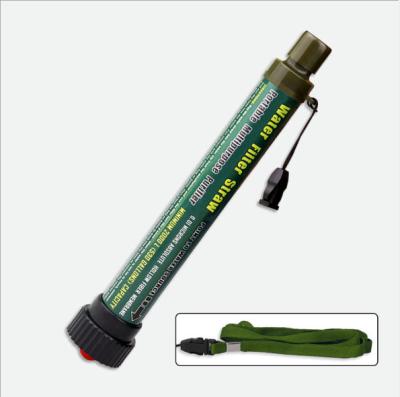 China Outdoor Multi-Function Purification Straw Water Portable Outdoor Water Purifier 200*33mm for sale