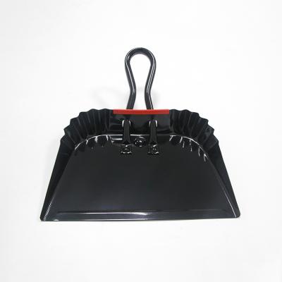 China Home Short Handle Matte Black Dustpan Broom Lobby Handheld Dustpan Cleaning Tool for sale