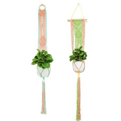 China 100% Factory Handmade Hanger Multicolor Macrame Wall Hanging Boho Woven Indoor Decor Sets of 2 for sale