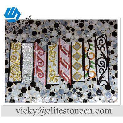 China Cheap Price Foshan Mosaic Liner Glass Flooring Border For Swimming Pool for sale