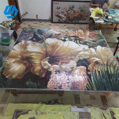 China Picture Glass Wall Hanging Parquet Art Mosaic Decoration Indoor Mural for sale