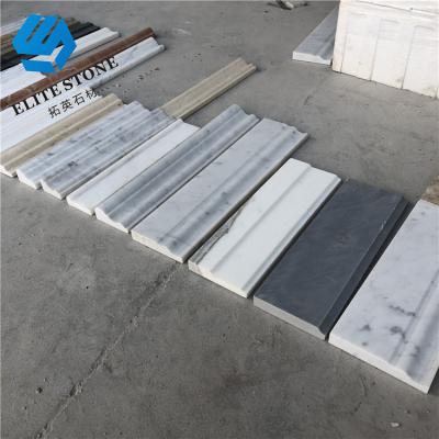 China Modern Carrara White Marble Border Skirting Marble Plinth Molding for sale