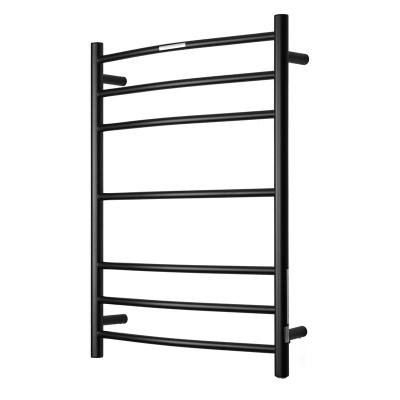 China Black Electric Heated Towel Rail Towel Rail Bathroom Accessories Heater Towel Dryer Bathroom for sale