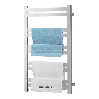 China Wall Mounted Polished Electric Heater Stainless Steel Towel Rack Towel Rails Towel Warmer for sale