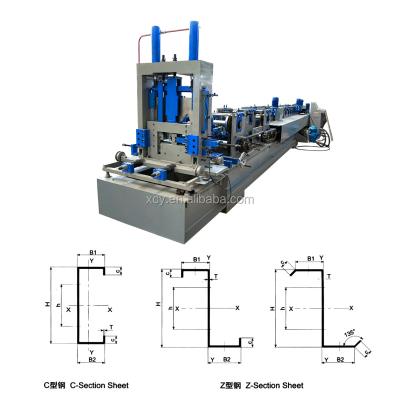 China Building Material Stores CUZ Shape Roll Forming Machine Purlin Forming Machine Automatic CZ Purlin Forming Machine for sale