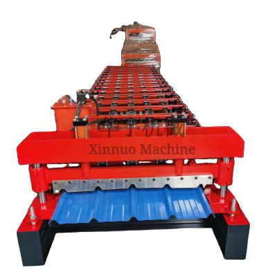 China New Type Automatic Colored Steel Roof Panel Hotels Roll Forming Machine for sale