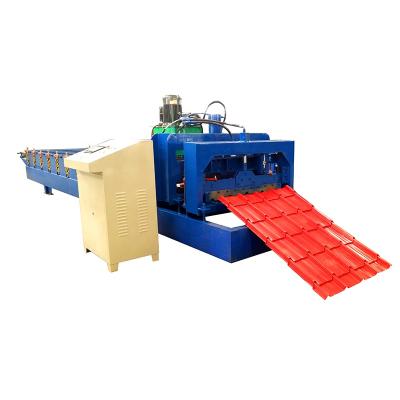 China Building Material Shops PPGI Corrugated Iron Sheet Glazed GI PPGL GL Tile Roll Forming Machine Russia for sale