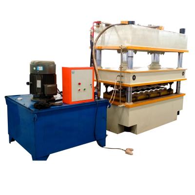 China Building Material Shops Color Stone Coated Metal Roofing Panel Roll Forming Machine for sale