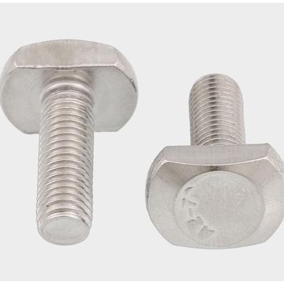 China Customized Stainless Steel Rail Vehicles Bolts SS 304 Standard M8 Hammer Head Bolts T-Shank Bolts for sale