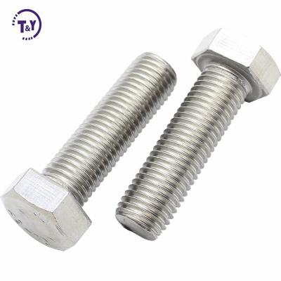 China Metal Buliding DIN931 Stainless Steel Grade 5 Thread Hex Hex Bolts for sale