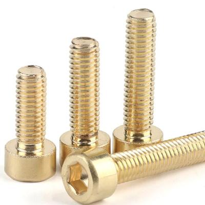 China DIN 912 Round Steel Yellow Brass Mushroom Hex Plug Socket Allen Head Bolt for sale