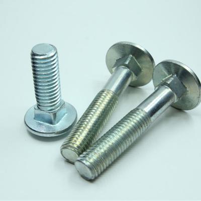 China Steel Grade 4.8 8.8 10.9 Galvanized Carbon Steel Din 603 Square Flat Round Head Neck Bolts Carriage Bolts for sale