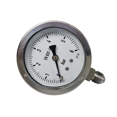 China Stable Performance Brass Or Stainless Steel 316 Stainless Steel Engine Oil Low Pressure Gauge for sale